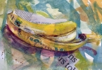 banana (acrylics and collage)