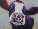 nosy cow (acrylics) SOLD