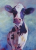 black and white cow (acrylics) SOLD