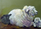 sheep and lambs (acrylics) SOLD