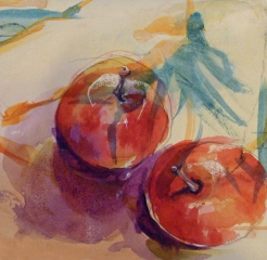 apples (watercolour and acrylics)