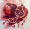 pomegranates (acrylics)